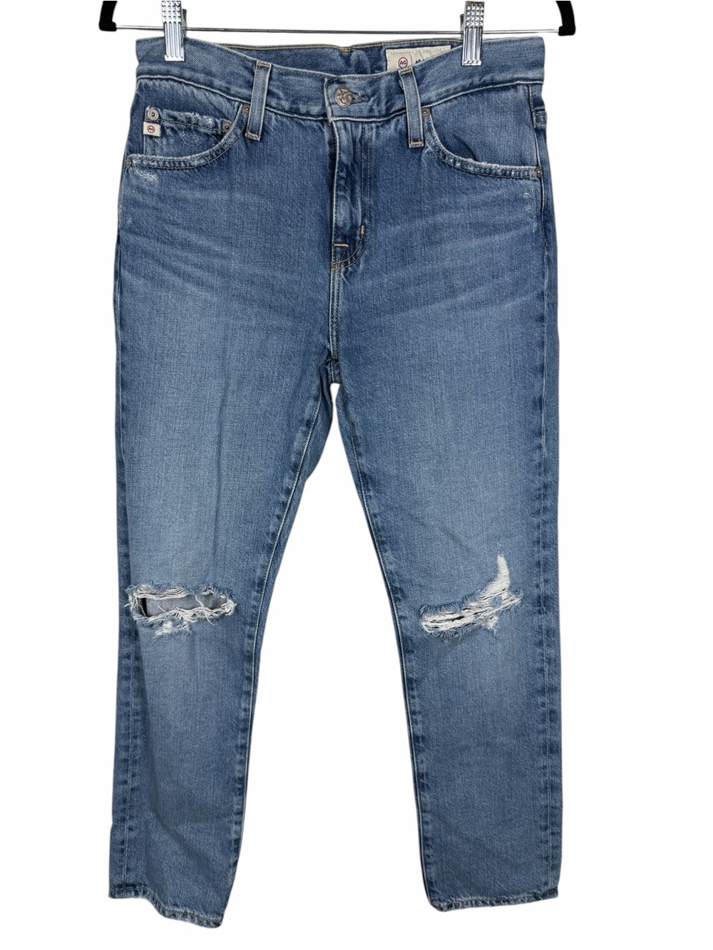 AG Adriano Goldschmied Ex Boyfriend Slouchy Slim Jeans 100% Cotton Distressed 25